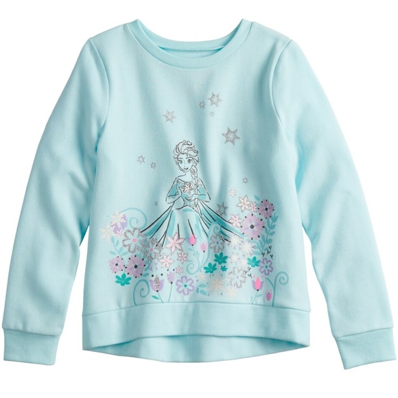 Disney Frozen Elsa Fleece Sweatshirt Jumping Beans - Picture 1 of 2